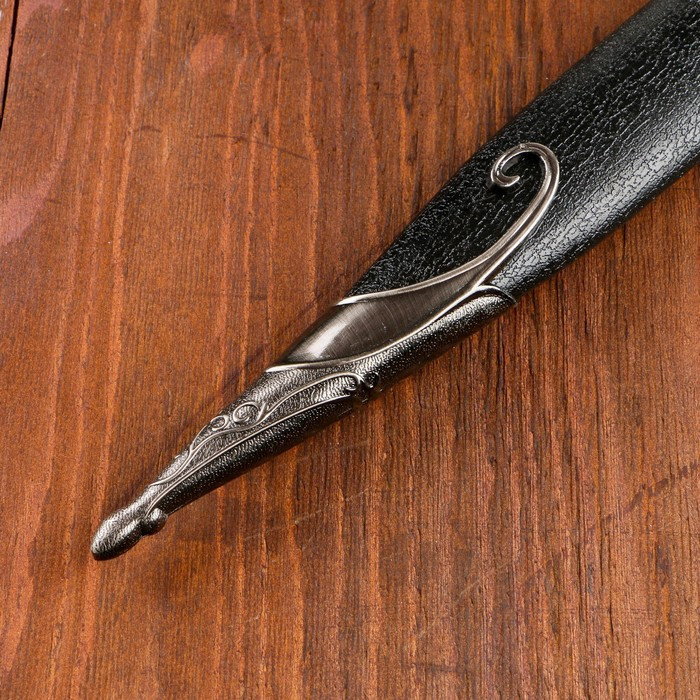 Сувенирный меч "Жало", ножны с металлической окантовкой, чёрные, 60 см - фото 5 - id-p219037384