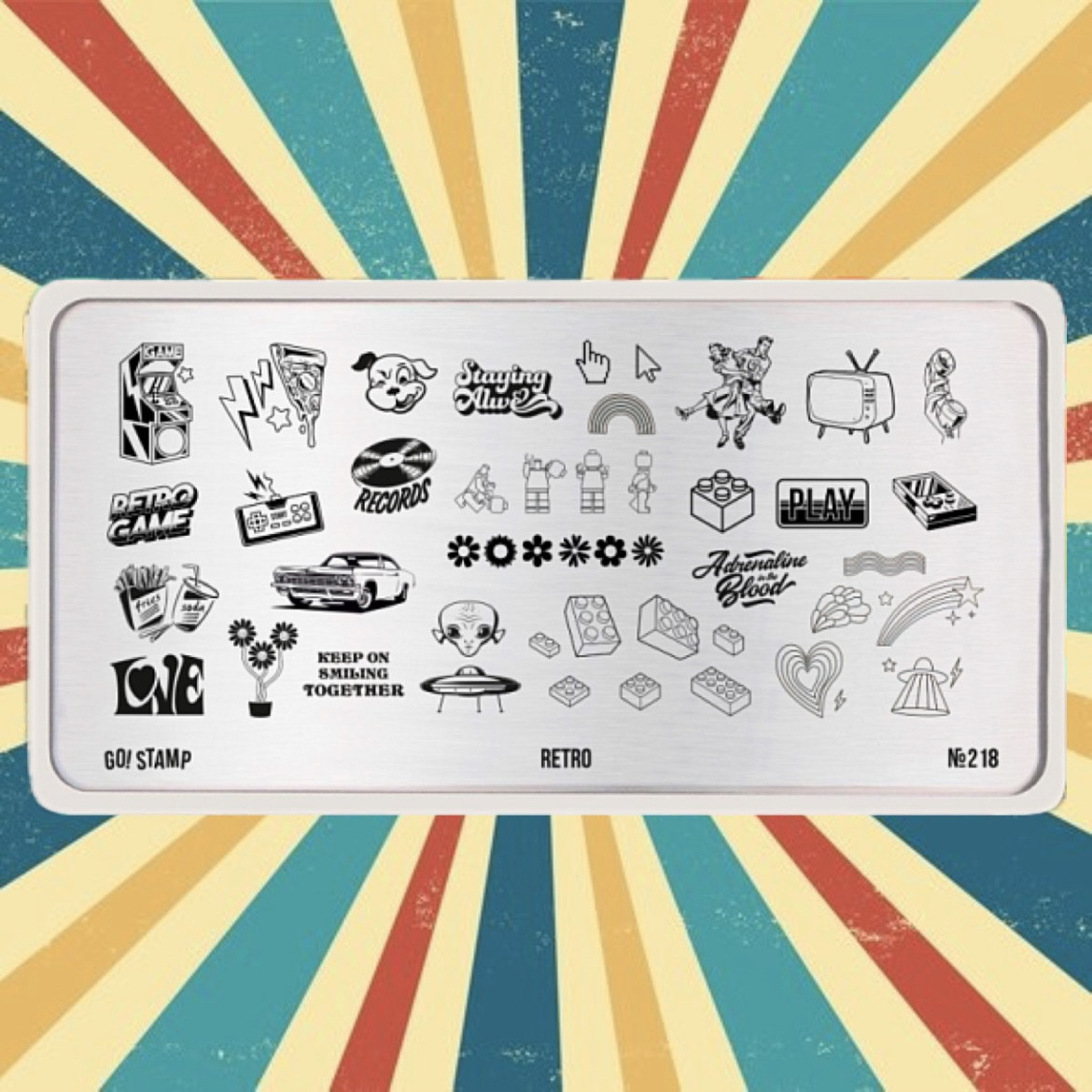 Пластина для стемпинга Go! Stamp 218 Retro
