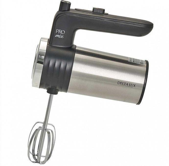 Миксер ручной электрический для кухни с венчиками насадками мощный кухонный погружной для теста DELTA LUX - фото 1 - id-p215918778