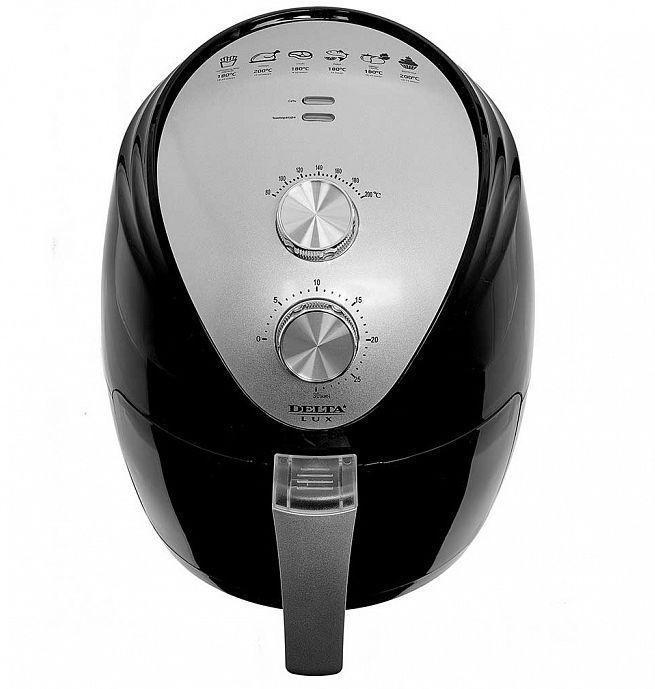 Мультиварка мультиповар мини аэрофритюрница мульти-печь DELTA LUX DE-6101 черная - фото 10 - id-p215919019