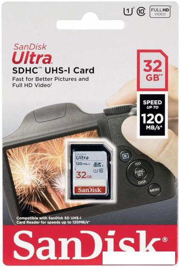 Карта памяти SanDisk Ultra SDHC SDSDUN4-032G-GN6IN 32GB - фото 4 - id-p215083213