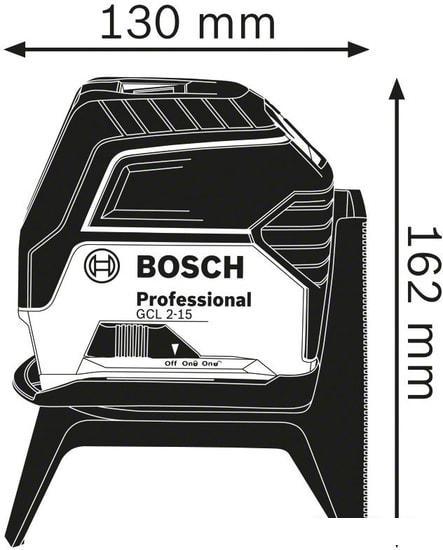 Лазерный нивелир Bosch GCL 2-50 Professional 0601066F01 (RM1 + BM3 + LR6) - фото 2 - id-p218582905