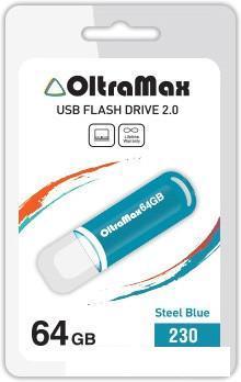 USB Flash Oltramax 230 64GB (бирюзовый) [OM-64GB-230-St Blue], фото 2