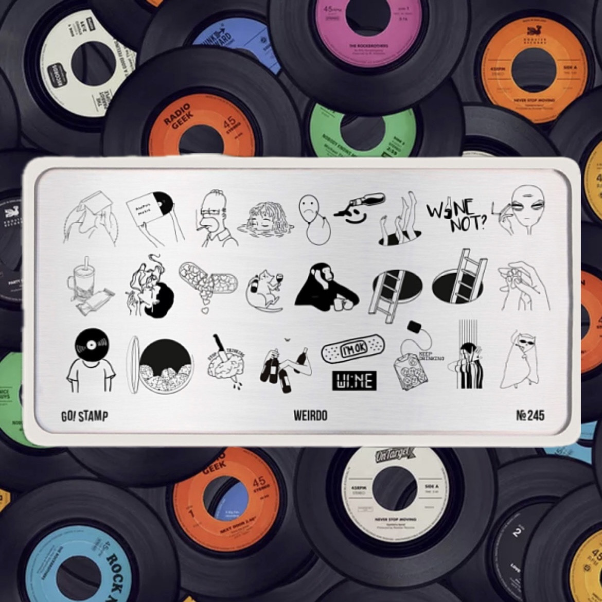 Пластина для стемпинга Go! Stamp 245 Weirdo