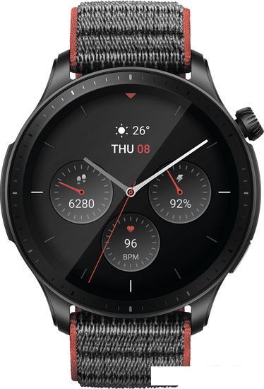 Умные часы Amazfit GTR 4 (черный, с черным нейлоновым ремешком) - фото 5 - id-p218588494