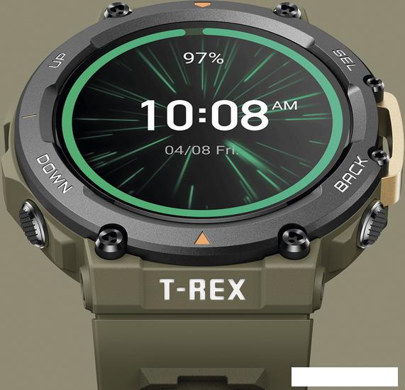 Умные часы Amazfit T-Rex 2 (дикий зеленый) - фото 4 - id-p218397835