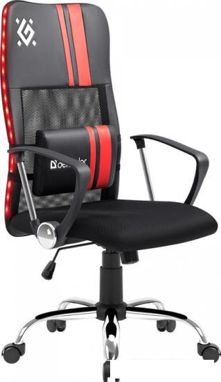 Кресло Defender Optix (черный/красный)