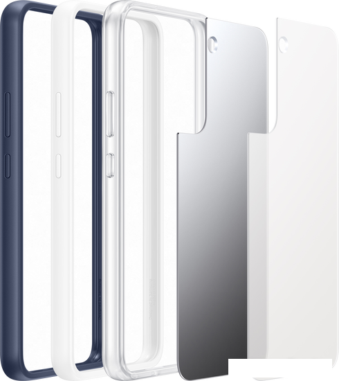 Чехол для телефона Samsung Frame Cover для S22+ (прозрачный с темно-синей рамкой) - фото 6 - id-p218626160