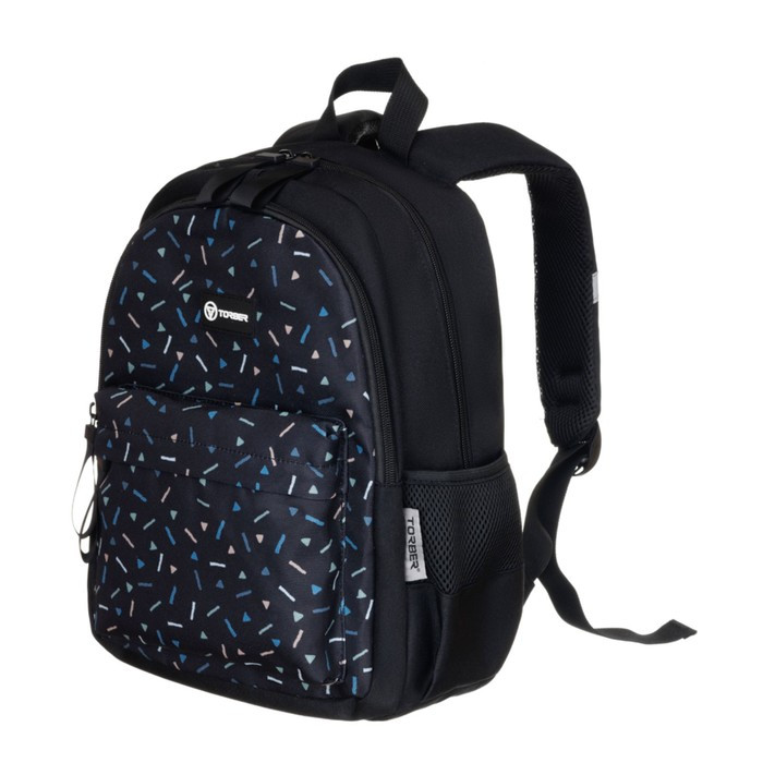 Рюкзак молодежный 35,5 х 25 х 12 см, эргономичная спинка, + мешок, TORBER CLASS X Mini, чёрный/серый - фото 2 - id-p219046131