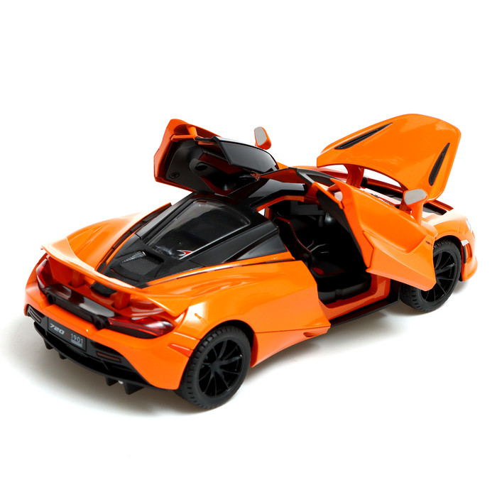 Машина металлическая «Купе», 1:24, открываются двери, капот, багажник, инерция, цвет оранж - фото 4 - id-p219046785