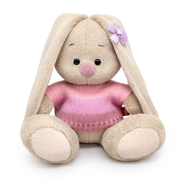 Мягкая игрушка "Зайка Ми в нежно-розовом свитере", 15 см SidX-613 - фото 1 - id-p219046951