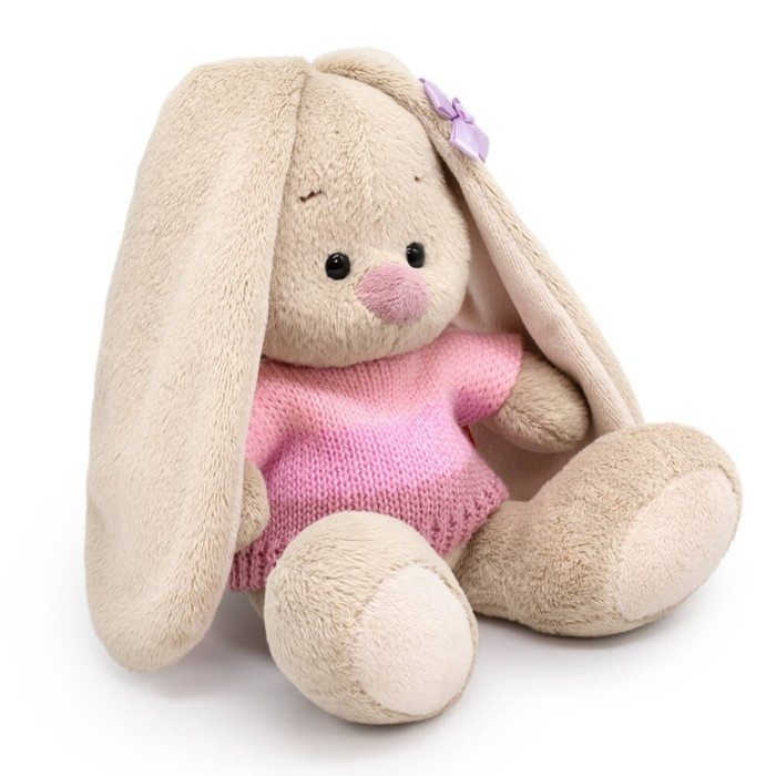 Мягкая игрушка "Зайка Ми в нежно-розовом свитере", 15 см SidX-613 - фото 2 - id-p219046951