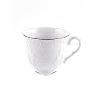 Чашка кофейная Cmielow Рококо «Узор платина», фарфор, 170 мл