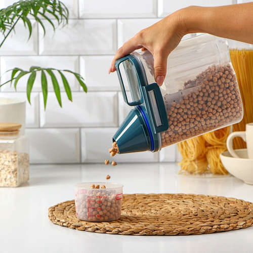 Контейнер пластиковый для хранения сыпучих продуктов с дозатором, 1 кг ...