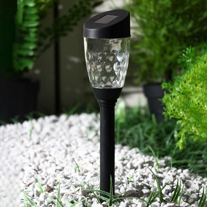 Садовый светильник на солнечной батарее «Трапеция скошенная», 6 × 36 × 6 см, 1 LED, свечение тёплое белое - фото 2 - id-p219048418