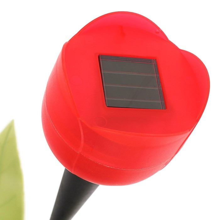 Садовый светильник на солнечной батарее «Тюльпан», 6 × 38 × 6 см, 1 LED, свечение белое - фото 6 - id-p219048429