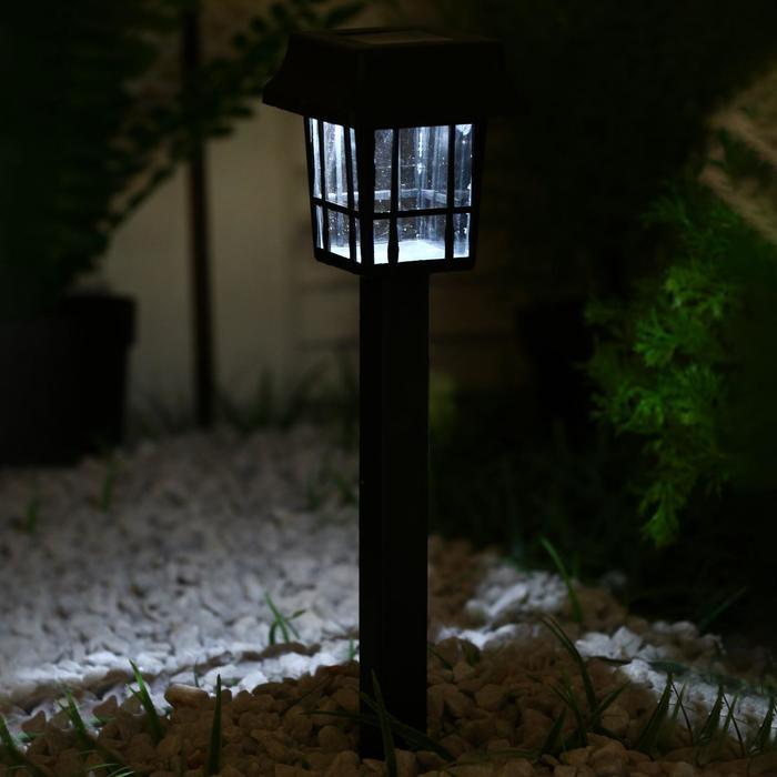 Садовый светильник на солнечной батарее «Фонарик», 7 × 32 ×7 см, 1 LED, свечение белое - фото 1 - id-p219048432