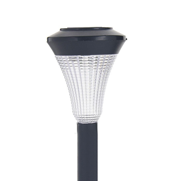 Садовый светильник на солнечной батарее «Рифлёный конус», 7 × 31 × 7 см, 1 LED, свечение белое - фото 7 - id-p219048433