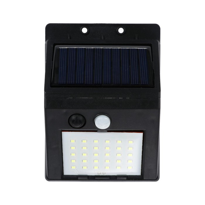 Садовый светильник на солнечной батарее с датчиком движения, накладной, 9.5 × 13 × 5 см, 30 LED, свечение - фото 4 - id-p219048472