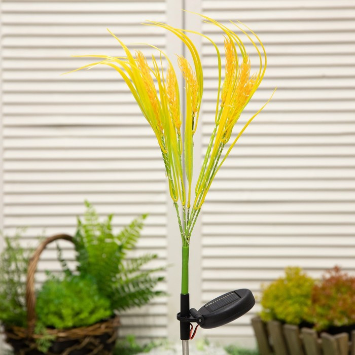 Садовый светильник на солнечной батарее «Пшеница», 75 см, 42 LED, свечение тёплое белое - фото 2 - id-p219048512