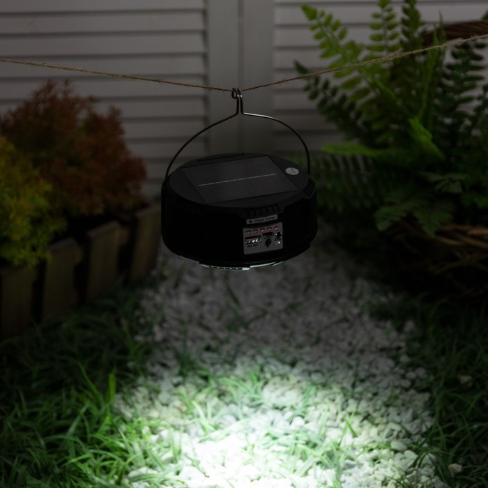 Садовый светильник на солнечной батарее «Прожектор», 13 × 6 × 13 см, 6 LED, пульт ДУ, свечение RGBW - фото 1 - id-p219048559
