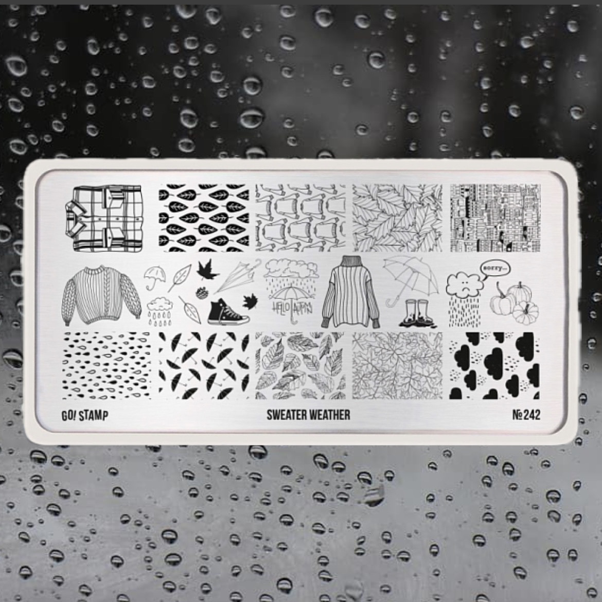 Пластина для стемпинга Go! Stamp 242 Sweater Weather