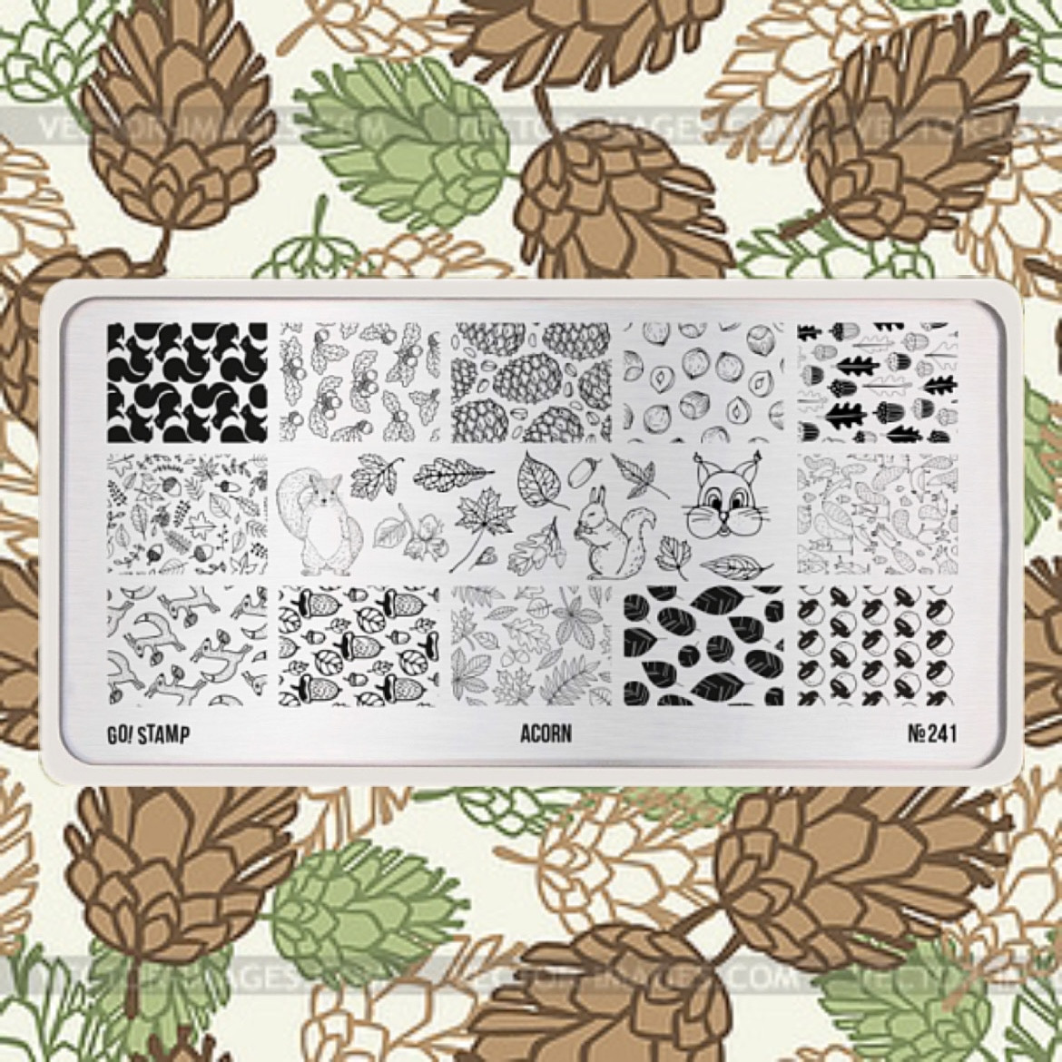 Пластина для стемпинга Go! Stamp 241 Acorn