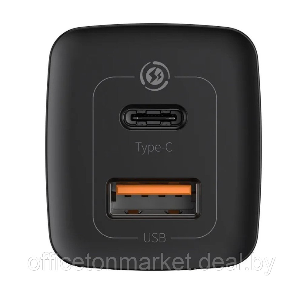 Сетевое зарядное устройство Baseus "CCGAN2L-B01" GaN2 Lite Quick Charger Type-C+USB, черный - фото 2 - id-p219042547