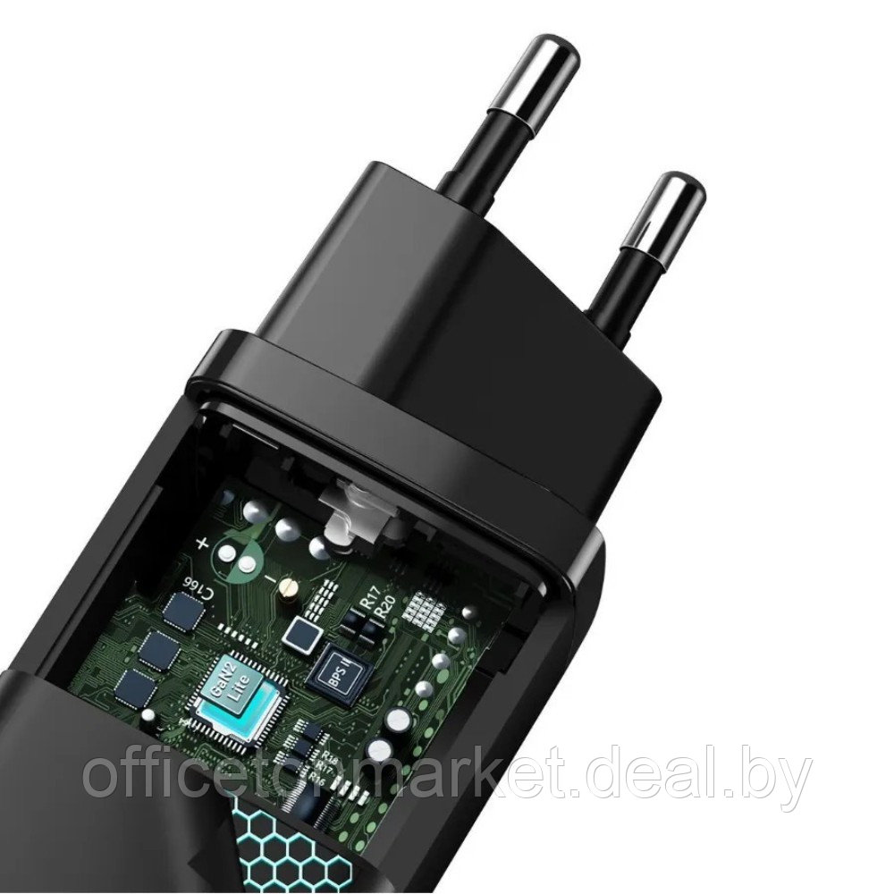 Сетевое зарядное устройство Baseus "CCGAN2L-B01" GaN2 Lite Quick Charger Type-C+USB, черный - фото 5 - id-p219042547