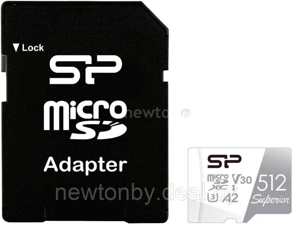 Карта памяти Silicon-Power Superior microSDXC SP512GBSTXDA2V20SP 512GB (с адаптером) - фото 1 - id-p219039714