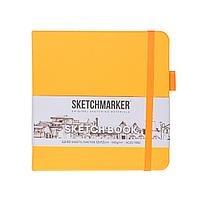 Скетчбук "Sketchmarker", 12x12 см, 140 г/м2, 80 листов, оранжевый неон