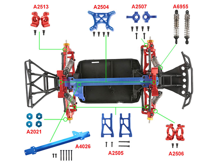 Remo Hobby Алюминиевые колёсные шестигранники 4 шт., фото 2