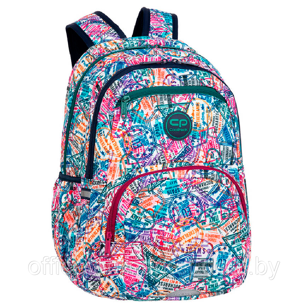 Рюкзак школьный Coolpack "Stamps", разноцветный - фото 1 - id-p219049341