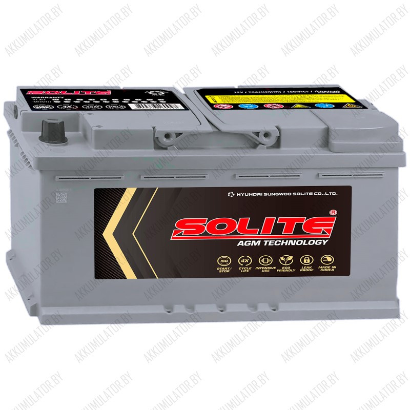 Аккумулятор Solite AGM / 95Ah / 850А - фото 1 - id-p219053535