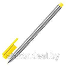 Ручка капиллярная STAEDTLER triplus fineliner 334, 0.3мм, трехгранная, цвет желтый, корпус полипропилен