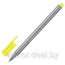 Ручка капиллярная STAEDTLER triplus fineliner 334, 0.3мм, трехгранная, цвет желтый неон, корпус полипропилен