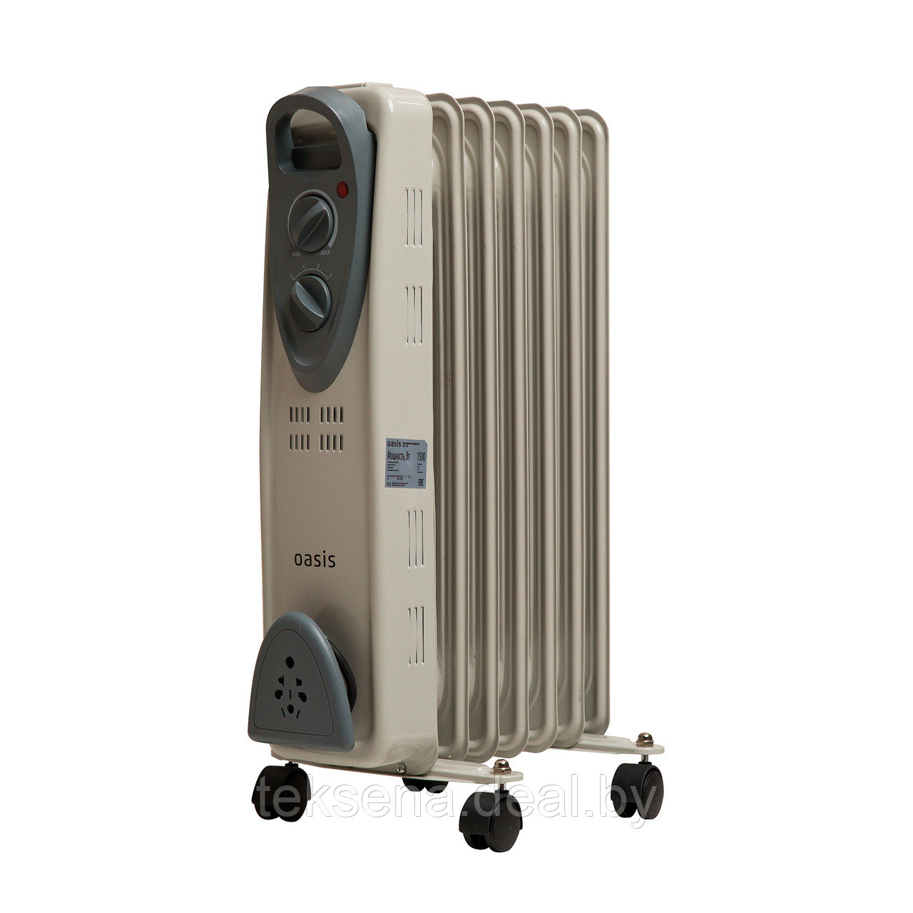 Радиатор масляный Oasis UT-15 (7 секций, 1500 Вт, до 15 м2) - фото 1 - id-p219054781