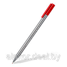 Ручка капиллярная STAEDTLER triplus fineliner 334, 0.3мм, трехгранная, цвет красный, корпус полипропилен