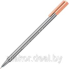 Ручка капиллярная STAEDTLER triplus fineliner 334, 0.3мм, трехгранная, цвет лосось, корпус полипропилен