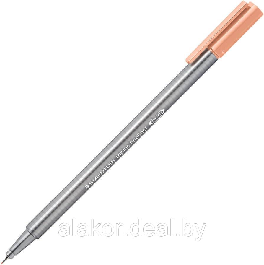 Ручка капиллярная STAEDTLER triplus fineliner 334, 0.3мм, трехгранная, цвет лосось, корпус полипропилен - фото 1 - id-p219055180