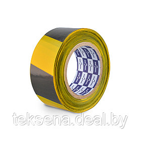 Лента для ограждений неклейкая Klebebander 50мм*200м, чёрно-желтая (упак 8шт, штрихкод только на уп)