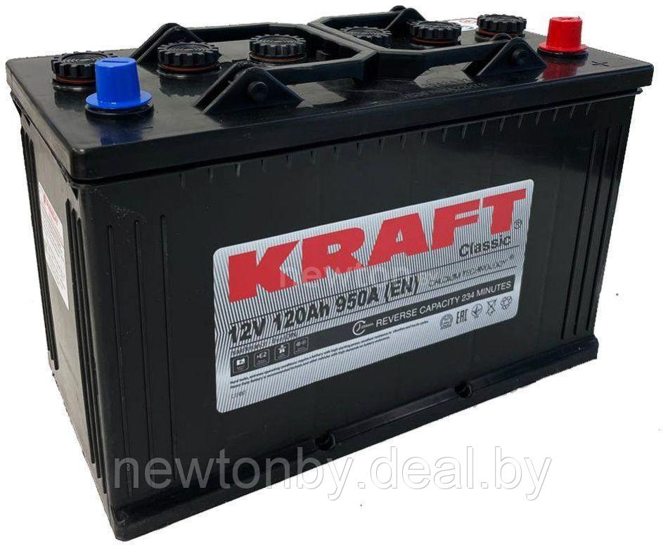 Автомобильный аккумулятор KRAFT 120 R+ (120 А·ч) - фото 1 - id-p219047417