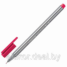 Ручка капиллярная STAEDTLER triplus fineliner 334, 0.3мм, трехгранная, цвет бордово-красн. корпус полипропилен