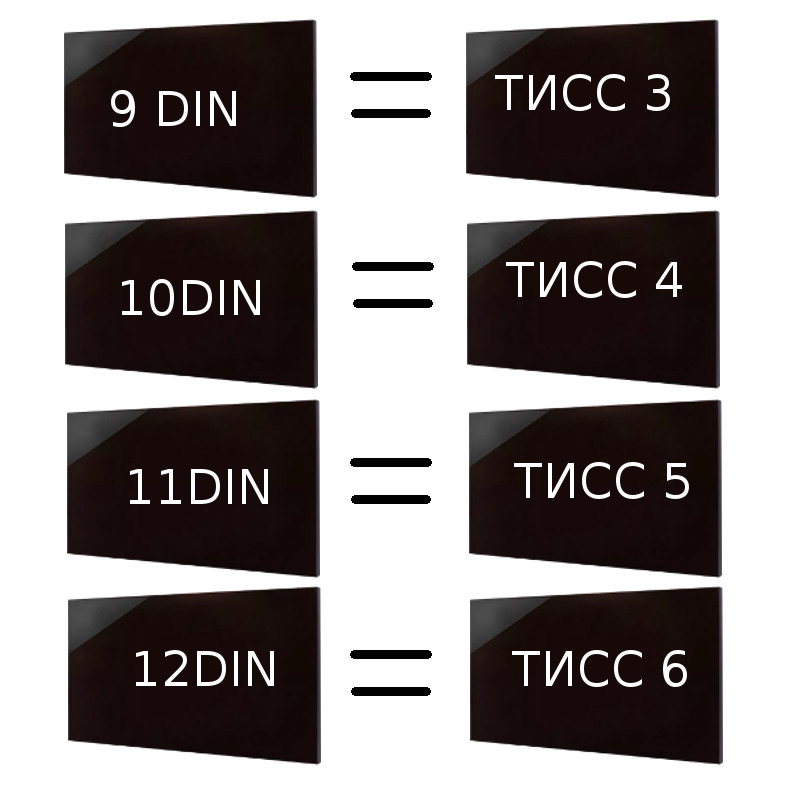 Светофильтр для маски сварщика 102х52мм 9DIN (ТИСС-3) - фото 3 - id-p219056257