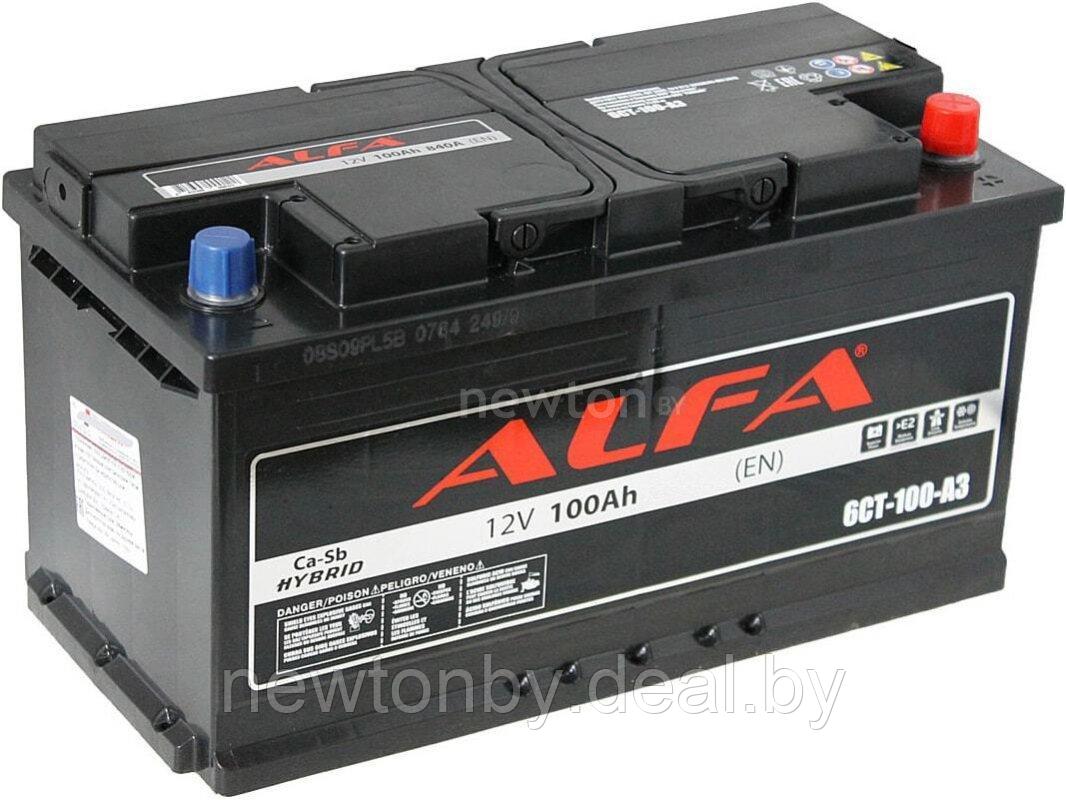Автомобильный аккумулятор ALFA Hybrid 100 L (100 А·ч) - фото 1 - id-p219047422