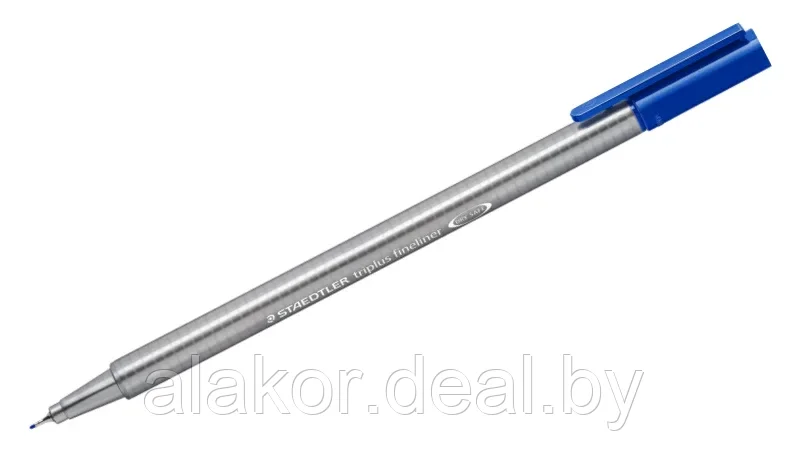 Ручка капиллярная STAEDTLER triplus fineliner 334, 0.3мм, трехгранная, цвет синий,корпус полипропилен - фото 1 - id-p219057171