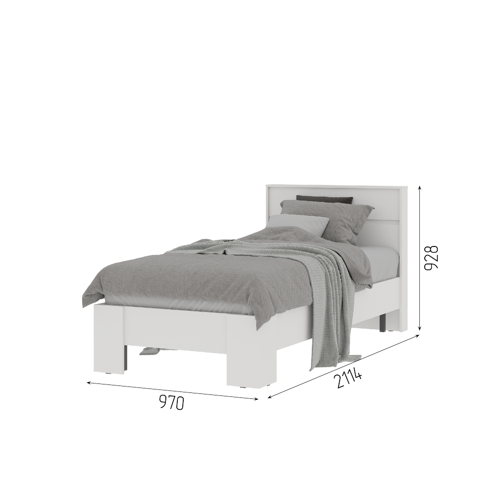 Кровать Хелен КР-01 - Белый (Стендмебель) - фото 2 - id-p219057524