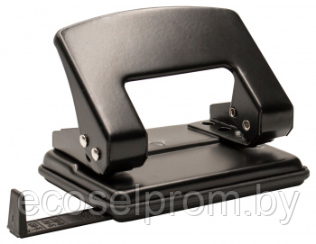 Дырокол Buro макс.:20лист. металл черный отв.:2 с линейкой, фото 1