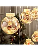 Гирлянда - Шарики с Дедом Морозом внутри (10 шаров, длина 3 м) (Желтый, Белый и Мультиколор), фото 6