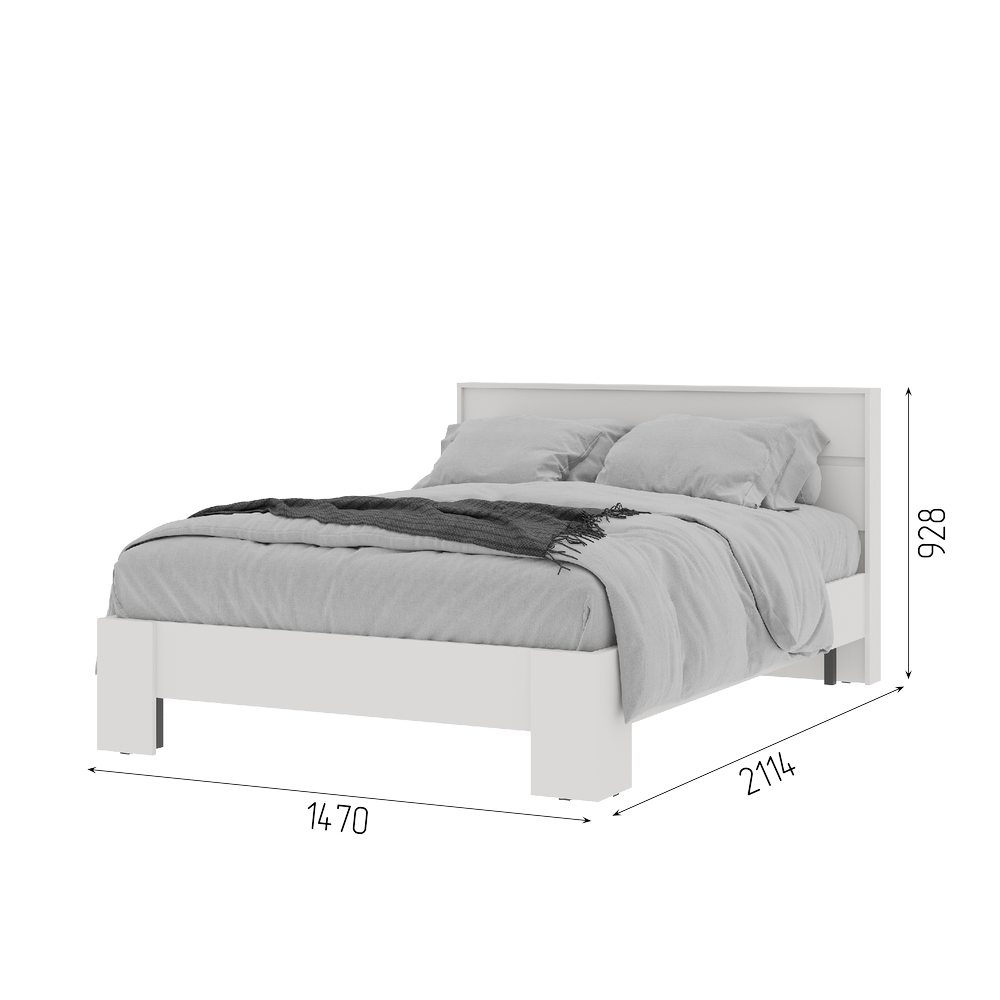 Кровать Хелен КР-02 - Белый (Стендмебель) - фото 2 - id-p219057580
